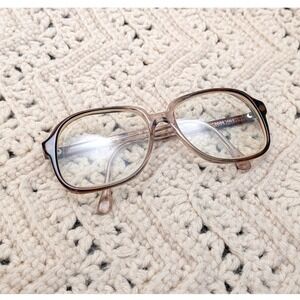 Vintage Tura Eyeglasses Mod 695/B Brown Square Frame Italy 55-20 Oversized Mens